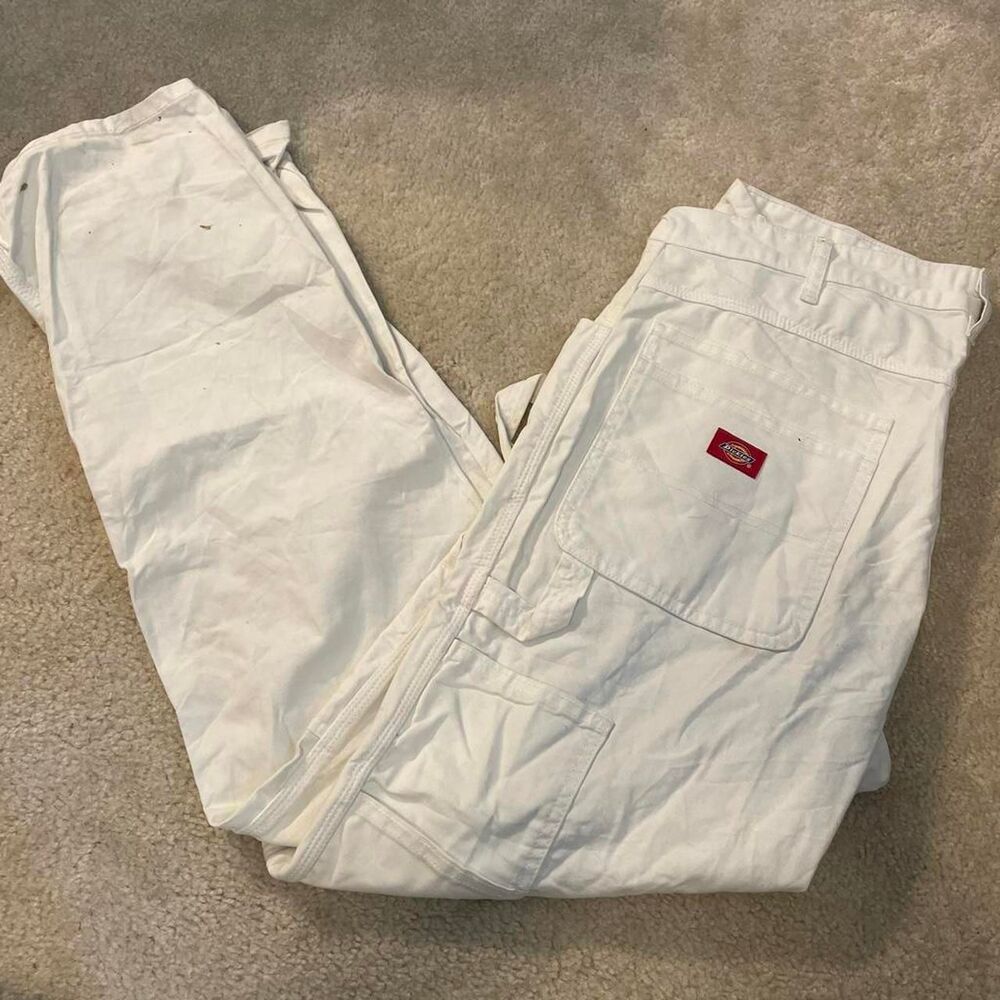 Dickies Men's White and Cream Trousers